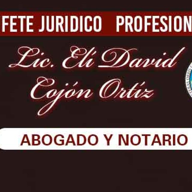 Licenciado Elí David Cojón Ortíz